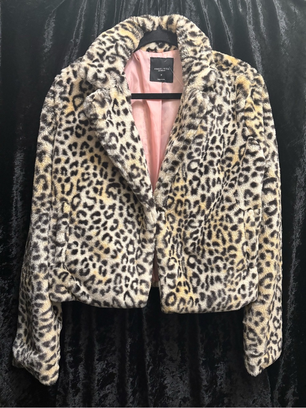 Leopard Print Faux Fur Jacket
